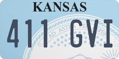 KS license plate 411GVI