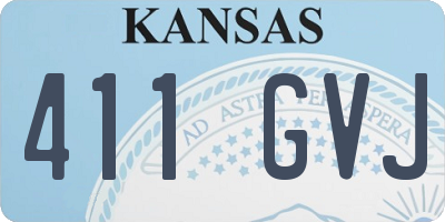 KS license plate 411GVJ