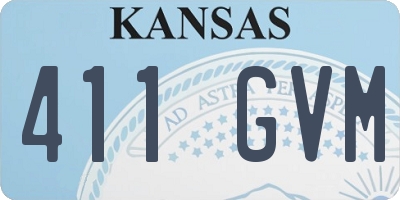 KS license plate 411GVM
