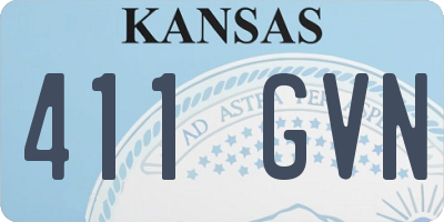 KS license plate 411GVN