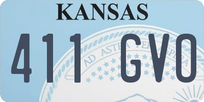 KS license plate 411GVO