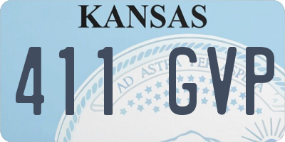 KS license plate 411GVP