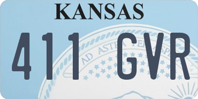 KS license plate 411GVR