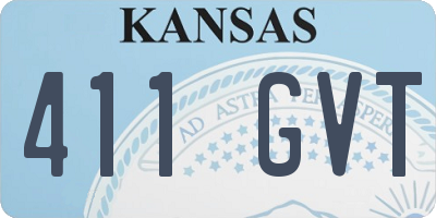 KS license plate 411GVT