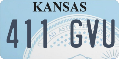 KS license plate 411GVU