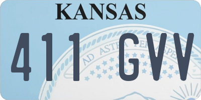 KS license plate 411GVV