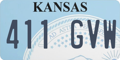 KS license plate 411GVW