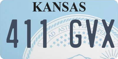 KS license plate 411GVX