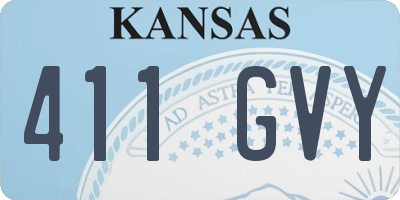KS license plate 411GVY