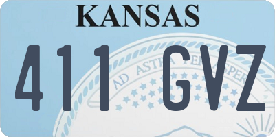 KS license plate 411GVZ