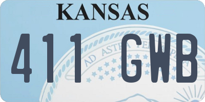 KS license plate 411GWB
