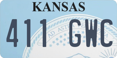 KS license plate 411GWC