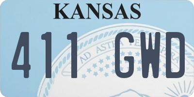 KS license plate 411GWD
