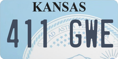 KS license plate 411GWE