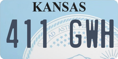 KS license plate 411GWH