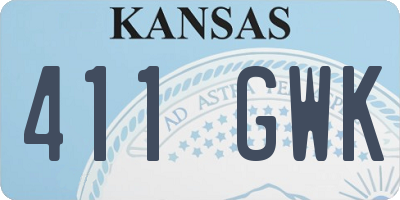 KS license plate 411GWK