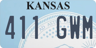 KS license plate 411GWM