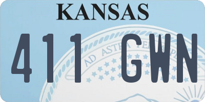 KS license plate 411GWN