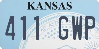 KS license plate 411GWP
