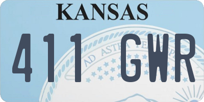 KS license plate 411GWR