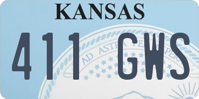 KS license plate 411GWS
