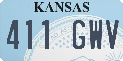 KS license plate 411GWV