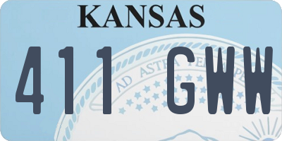 KS license plate 411GWW