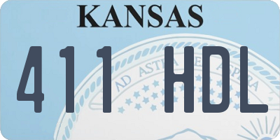 KS license plate 411HDL