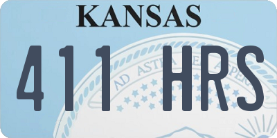 KS license plate 411HRS