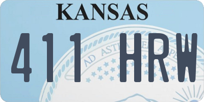 KS license plate 411HRW