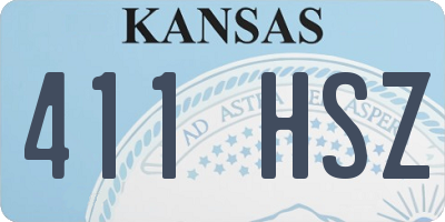 KS license plate 411HSZ