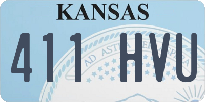 KS license plate 411HVU