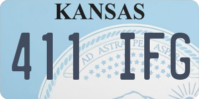 KS license plate 411IFG