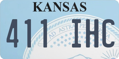 KS license plate 411IHC