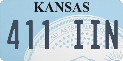 KS license plate 411IIN
