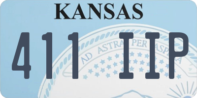 KS license plate 411IIP