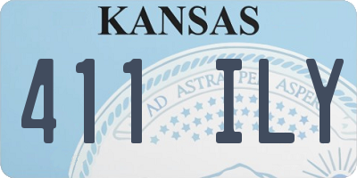 KS license plate 411ILY
