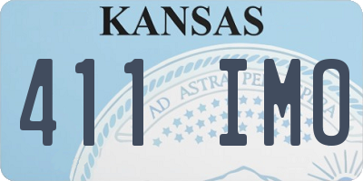 KS license plate 411IMO