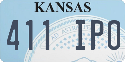 KS license plate 411IPO