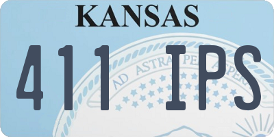 KS license plate 411IPS