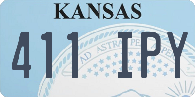 KS license plate 411IPY