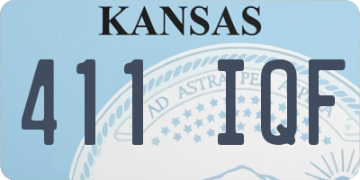 KS license plate 411IQF