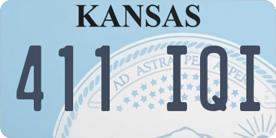 KS license plate 411IQI