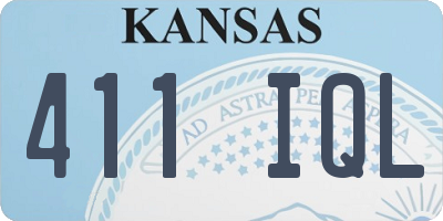 KS license plate 411IQL