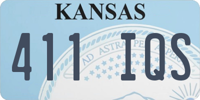 KS license plate 411IQS