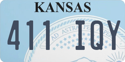 KS license plate 411IQY