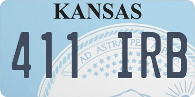 KS license plate 411IRB