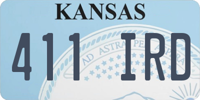 KS license plate 411IRD
