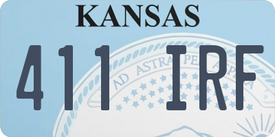 KS license plate 411IRF