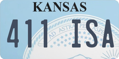 KS license plate 411ISA